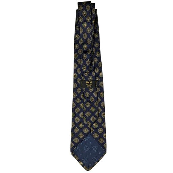 606. MCM Blue Silk Necktie - Classic Design, Excellent Condition! - Picture 2 of 3